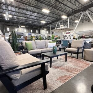 Lakeside 5 Piece Seating Set - Spiced Burlap & Black