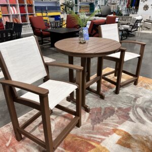 Coastal 3-Piece Chat Set in Teak & Parchment