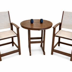 Coastal 3-Piece Chat Set in Teak & Parchment